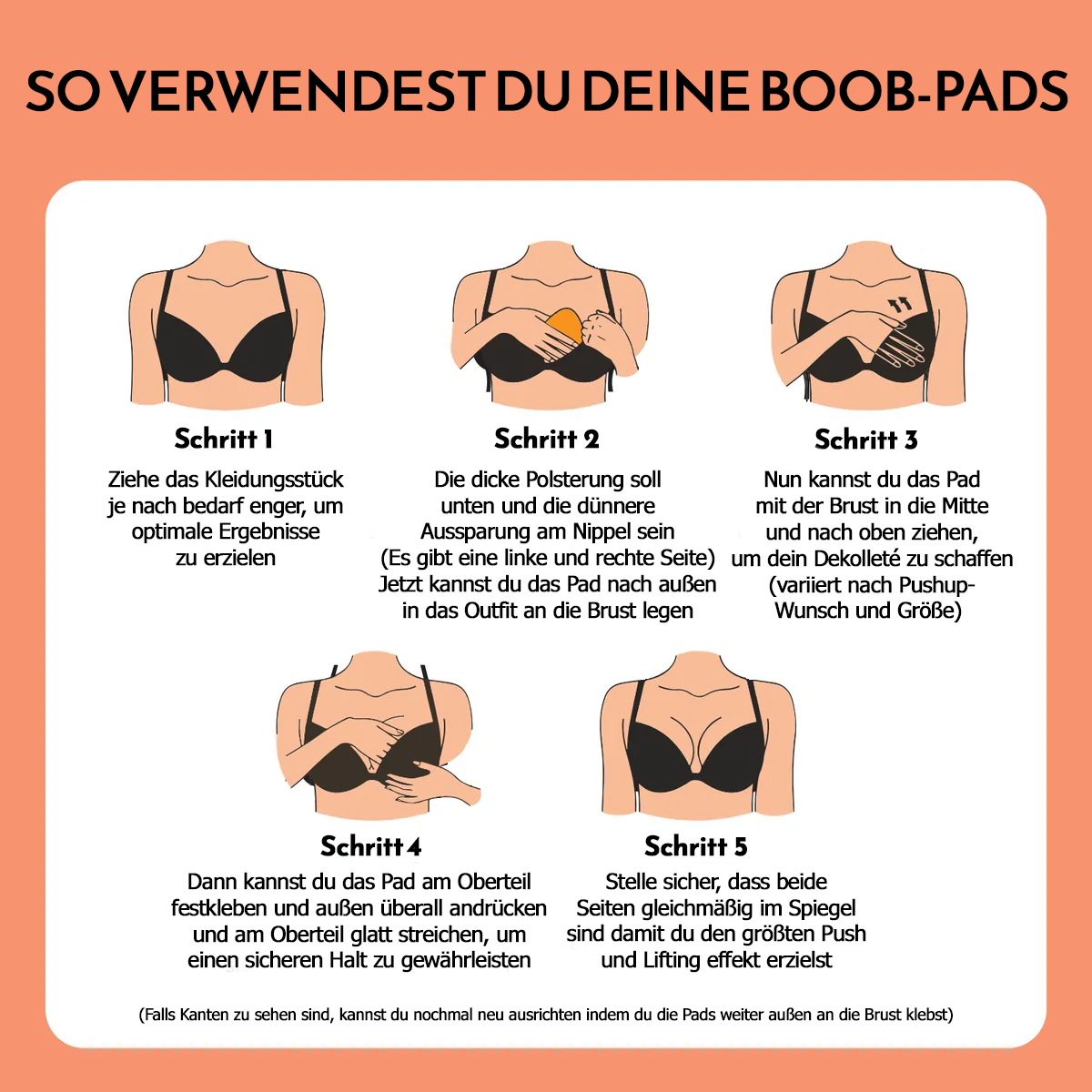 Boob-Pads + 2 Cups größer