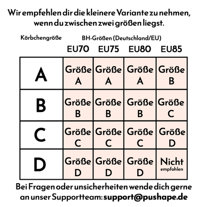 Boob-Pads + 2 Cups größer